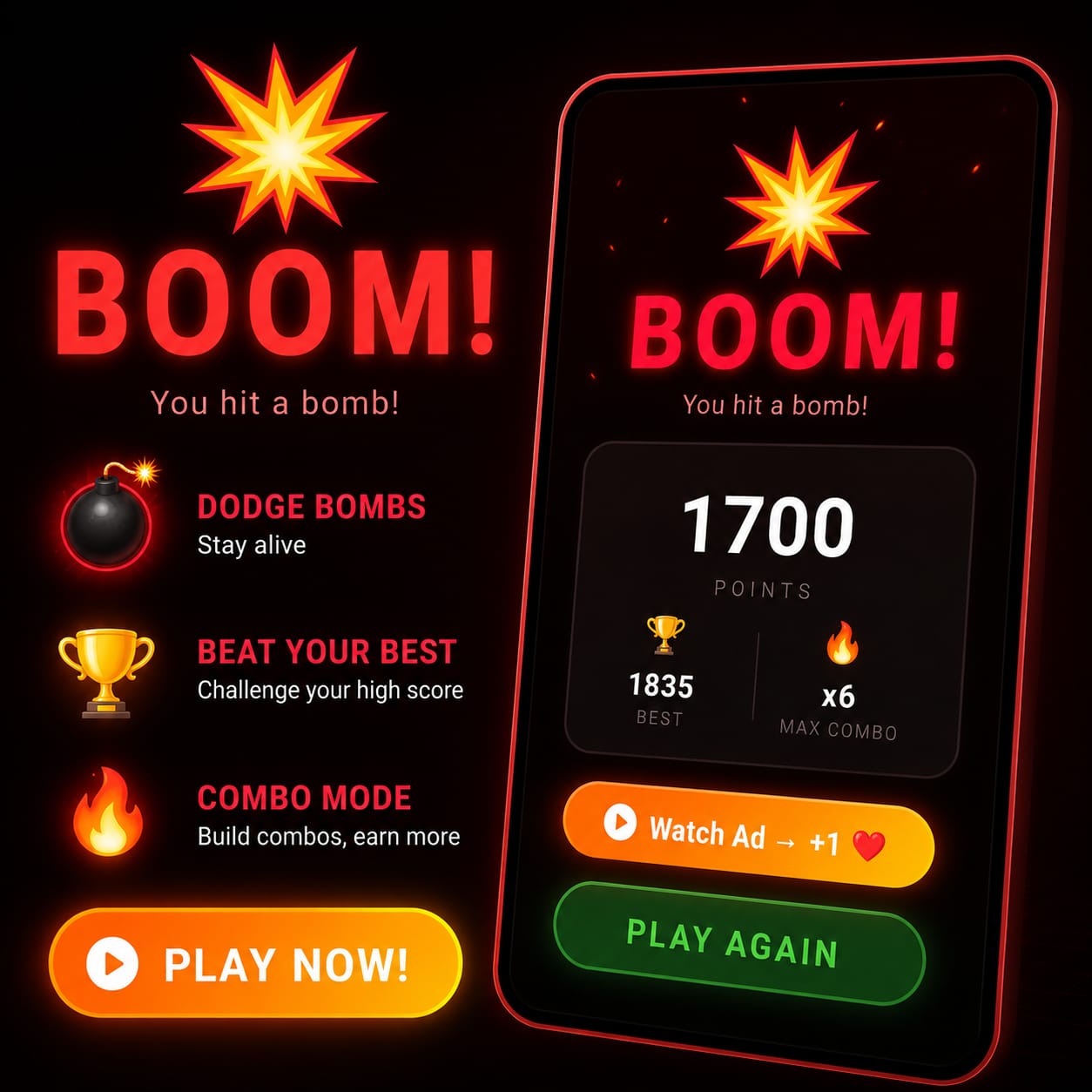 Veggie Slash game over screen and score challenge artwork